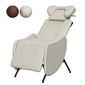 White Leather Medical Examination Chair With Adjustable Headrest And Recline Function