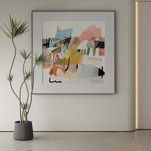 Quiet Wind Decorative Painting 3d model
