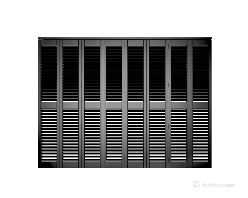Black Folding Door Design For Modern Home Interior With Space Saving Feature 3d model 