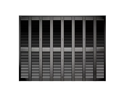 Black Folding Door Design For Modern Home Interior With Space Saving Feature 3d model