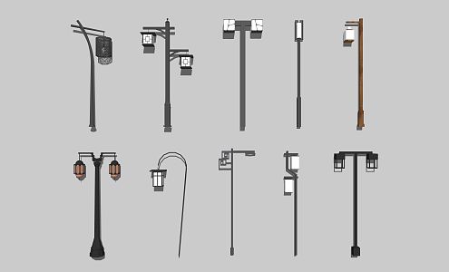 New Chinese street lamp landscape lamp outdoor lamp 3d model