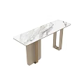 Minimalist Console Table Design With Wooden Legs And Smooth Top Surface 3d model