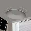 Modern Home Ceiling Design With Circular Structure And Luminous Edges 3d model