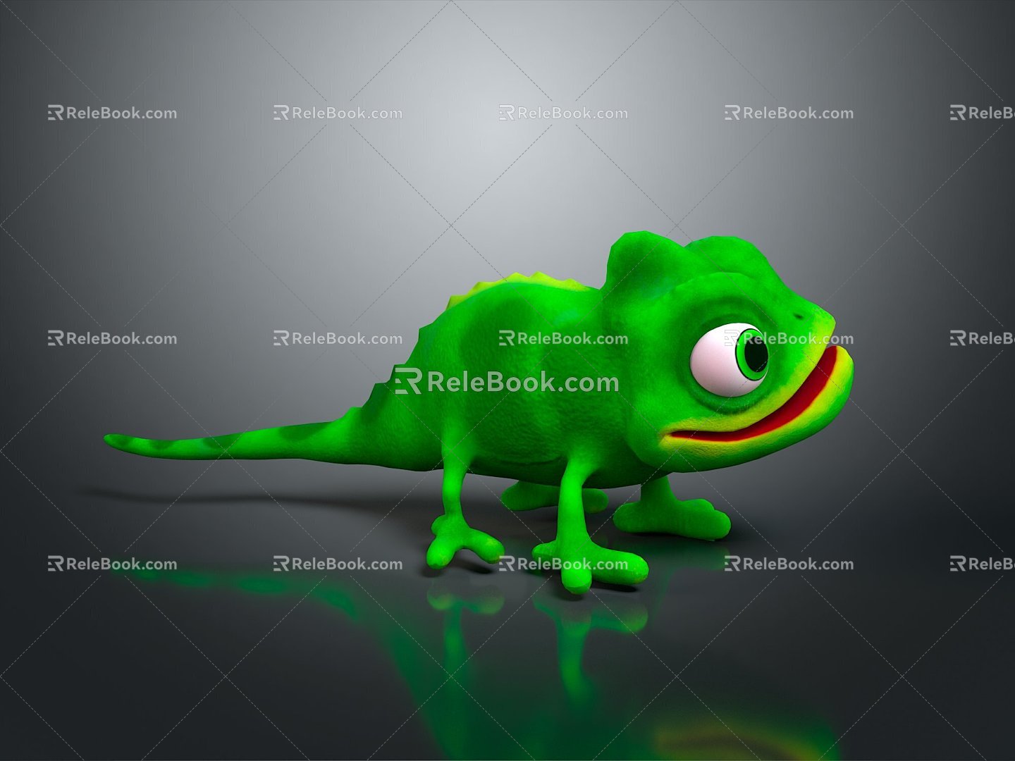 Lizard Anime Lizard Chameleon Cartoon Lizard Reptile Cold Blooded Animal Reptile Reptile Class 3d model