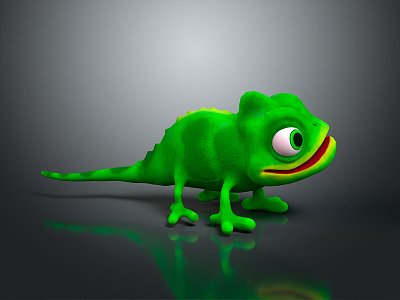 Lizard Anime Lizard Chameleon Cartoon Lizard Reptile Cold Blooded Animal Reptile Class model