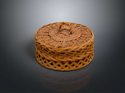 Basket Bamboo Basket Bamboo Basket Rattan Basket 3d model