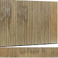 Natural Wooden Fence With Vertical Slats For Outdoor Garden Decoration