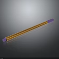 Long Strip Daily Living Item With Orange Body White Stripes And Purple Ends