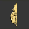 Golden Flower Shaped Decorative Household Ornament With Intricate Petal Details