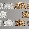 European-style carved 3d model