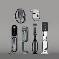 Public Electric Vehicle Charging Stations With Various Designs And Functional Models For Public Use