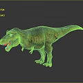 Realistic Tyrannosaurus Rex 3D Model in Standing Pose With Open Mouth