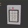 Hardware Tool Control Panel With Numeric Keypad Red Green Buttons And White Casing 3d model