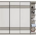 Modern Wardrobe Designs Featuring Sliding Doors And Side Shelves With Decorative Items