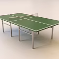 Indoor Green Table Tennis Table With Net And Metal Legs