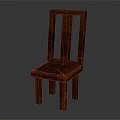 Wooden Leisure Chair with Modern Minimalist Design and Vertical Slats Backrest for Comfortable Seating