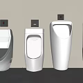 Modern urinal urine bucket 3d model