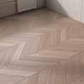 Natural Oak Wooden Flooring With Herringbone Pattern In Modern Interior