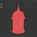 Golden Traditional Lantern With Intricate Carved Patterns And Dome Top Design