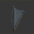 Wooden Harp Home Decor Piece With Classic Design And Solid Wood Craftsmanship
