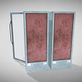 Upright Double Door Glass Display Refrigerator For Commercial Use With Internal Shelves