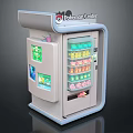 Pokemon Center Commercial Vending Machine With Display Window Colorful Items And Digital Screen