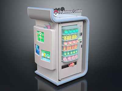 Modern vending machine mechanical arm robotic arm coin-operated vending machine vending machine 3d model