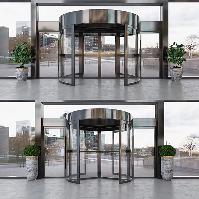 Modern revolving door 3d model
