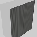 Minimalist Gray Wardrobe With Vertical Stripes And Double Doors Design