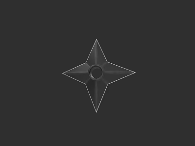 Star Shaped Shuriken Weapon With Geometric Design And Central Hole 3d model