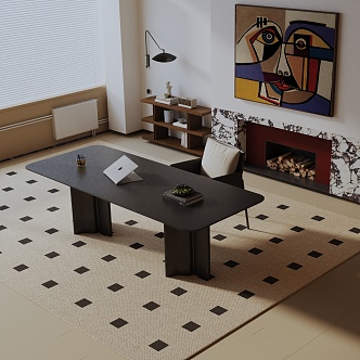 Modern dining table 3d model