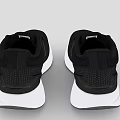 Adidas Black Athletic Sneakers Featuring Mesh Upper Three Stripes And White Sole