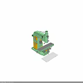 Green Industrial Milling Machine With Precision Worktable And Stable Base