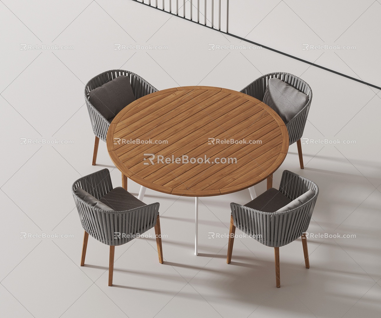 Modern leisure tables and chairs 3d model