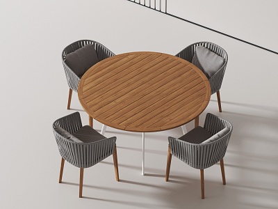 Modern leisure tables and chairs 3d model