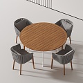 Modern leisure tables and chairs 3d model