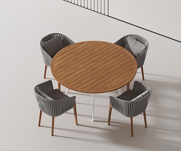 Modern leisure tables and chairs 3d model