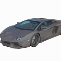 Gray Super Sports Car With Sleek Design Distinctive Body Lines Large Wheels And Low Profile