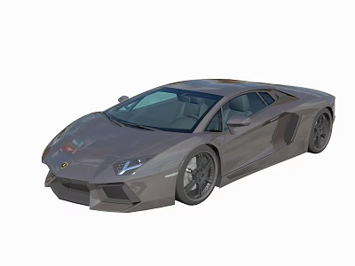 Gray Super Sports Car With Sleek Design Distinctive Body Lines Large Wheels And Low Profile 3d model