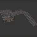 Heavy Duty Industrial Metal Platform Equipment With Staircase And Railing