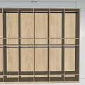 Functional Multi Door Wardrobe Storage Design With 2750mm Height And 2100mm Width 3d model