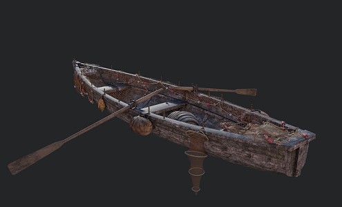 Chinese boat fishing boat 3d model