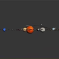 Detailed Solar System Model Kit With Planets Sun And Orbital Paths