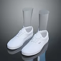 White Casual Stylish Sneakers With Round Toe Cap And Comfortable Laces For Daily Use