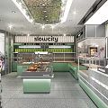 Slowcity Puffy Bread Factory Dessert Shop With Display Case Counter Wall Posters And Green Plants