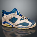 Blue And White Basketball Shoes With Lace Up Design Air Cushion Sole And Breathable Holes