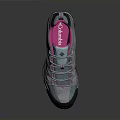 Comfortable Gray And Pink Sports Shoes With Breathable Mesh Non Slip Sole For Daily Use