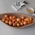 Modern Fruit Plate Fruit Ornaments Coffee Ornaments Persimmon Fruit Plate Ornaments 3d model