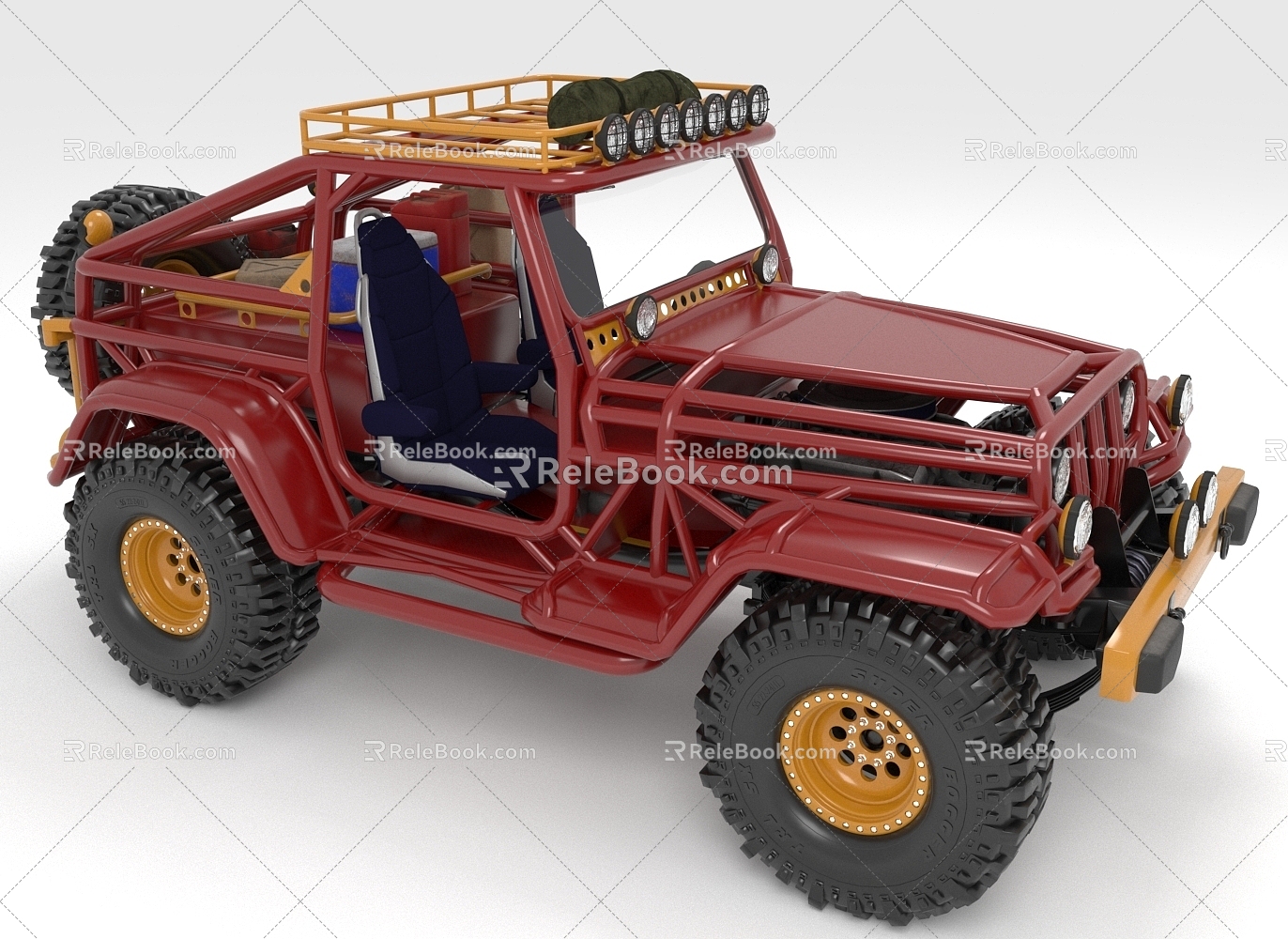 Jeep Wrangler Buggy Jeep Car 3d model