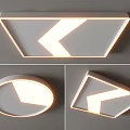 Creative Modern Ceiling Light with Rectangular Circular Triangular Shapes and Arrow Design
